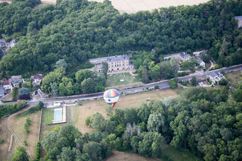 Aerial view of Nazelles-Négron in the state Indre et Loire, France
