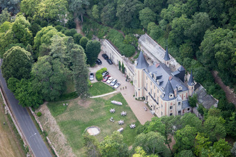 Bird's eye view of Nazelles-Négron in the state Indre et Loire, France