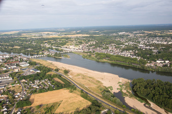 Amboise in the state Indre et Loire, France seen from above