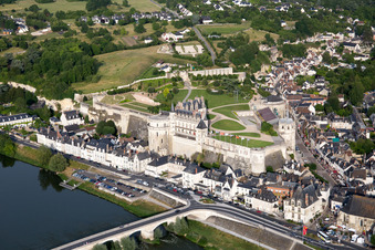 Castle of Schloss Chateau Royal d'Amboise in Amboise in Centre-Val de Loire, France