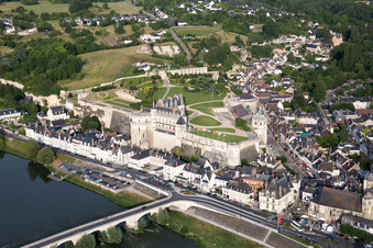 District Nord-Nord Est in Amboise in the state Indre et Loire, France seen from above