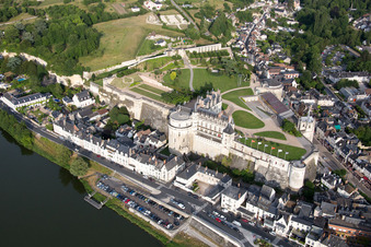Amboise in the state Indre et Loire, France viewn from the air