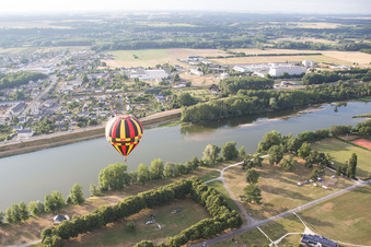 Oblique view of Amboise in the state Indre et Loire, France