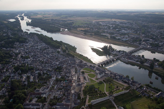 Bird's eye view of Amboise in the state Indre et Loire, France