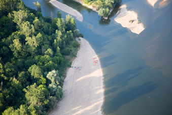 Aerial photograpy of Limeray in the state Indre et Loire, France
