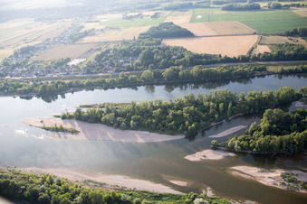 Oblique view of Limeray in the state Indre et Loire, France