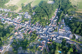 Town View of the streets and houses of the residential areas in Mosnes in Centre-Val de Loire, France