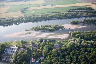 Aerial view of Mosnes in the state Indre et Loire, France