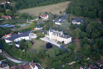 Aerial view of Rilly-sur-Loire in the state Loir et Cher, France