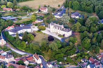 Building complex in the park of the castle C.A.S Dessaignes, Centre d'Accueil et de Soins du CDSAE Val de Loire in Rilly-sur-Loire in Centre-Val de Loire, France