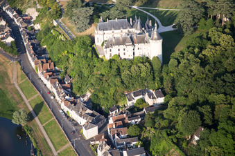 Chaumont-sur-Loire in the state Loir et Cher, France viewn from the air