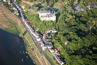 Castle of Schloss Chaumont in Chaumont-sur-Loire in Centre-Val de Loire, France from above