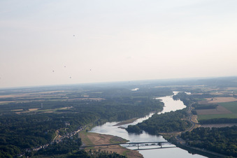 Balloons over the Loire in Chaumont-sur-Loire in the state Loir et Cher, France