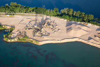 Aerial view of Chouzy-sur-Cisse in the state Loir et Cher, France