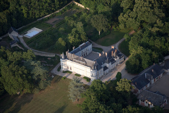 Aerial photograpy of Chailles in the state Loir et Cher, France