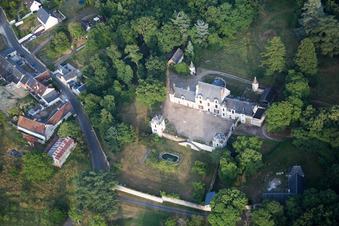 Chailles in the state Loir et Cher, France from above