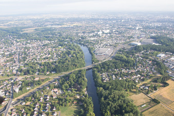 Oblique view of Orleans in Olivet in the state Loiret, France