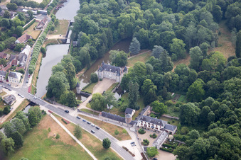 Vitry-aux-Loges in the state Loiret, France from above
