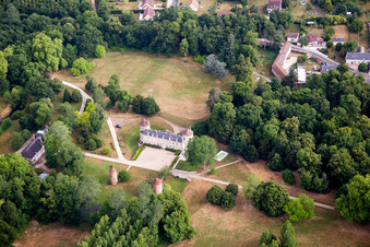 Building complex in the park of the castle in Vitry-aux-Loges in Centre-Val de Loire, France
