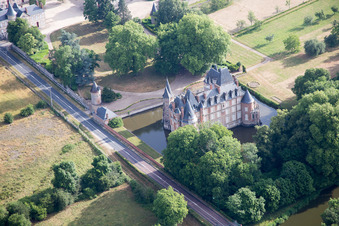 Combreux in the state Loiret, France from above