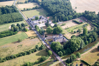 Combreux in the state Loiret, France seen from above