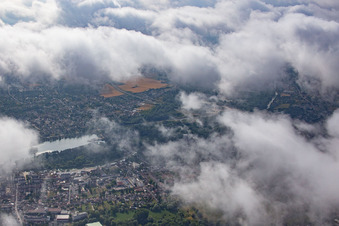Aerial view of Villemandeur in the state Loiret, France