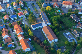 Aerial view of Southern Wine Route Hotel Management School in Edenkoben in the state Rhineland-Palatinate, Germany