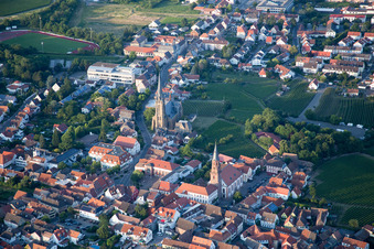 Church building in St. Ludwig Old Town- center of downtown in Edenkoben in the state Rhineland-Palatinate