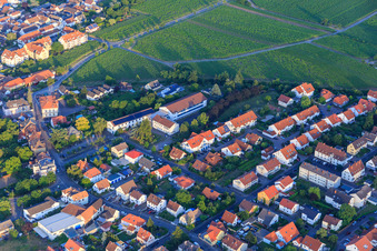 Oblique view of Southern Wine Route Hotel Management School in Edenkoben in the state Rhineland-Palatinate, Germany