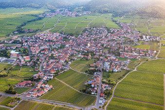 Aerial photograpy of Maikammer in the state Rhineland-Palatinate, Germany
