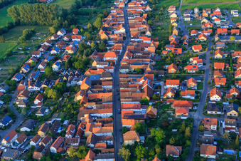 Main Street in Freimersheim in the state Rhineland-Palatinate, Germany