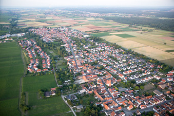 Aerial photograpy of District Niederhochstadt in Hochstadt in the state Rhineland-Palatinate, Germany