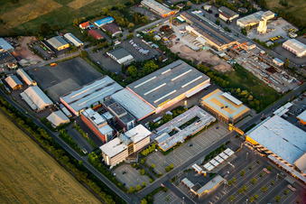 Aerial photograpy of Hornbach DIY store headquarters in the district Dreihof in Bornheim in the state Rhineland-Palatinate, Germany