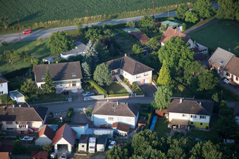 Scheibenhard in the state Bas-Rhin, France out of the air