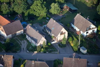 Scheibenhard in the state Bas-Rhin, France from the drone perspective