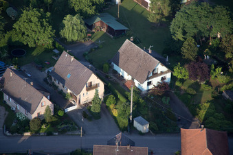 Scheibenhard in the state Bas-Rhin, France from a drone