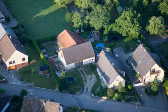 Aerial view of Scheibenhard in the state Bas-Rhin, France