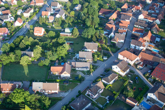Bird's eye view of Scheibenhard in the state Bas-Rhin, France