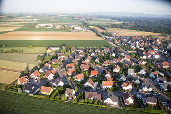 Drone recording of Scheibenhard in the state Bas-Rhin, France