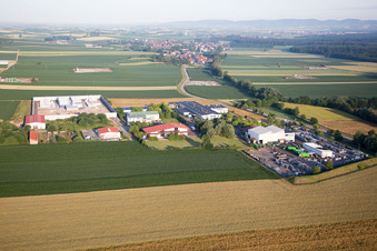 Drone image of Scheibenhard in the state Bas-Rhin, France