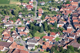 Aerial photograpy of Steinseltz in the state Bas-Rhin, France