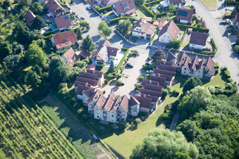Wissembourg in the state Bas-Rhin, France from above