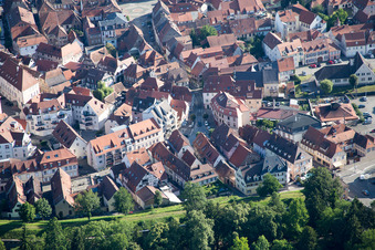 Wissembourg in the state Bas-Rhin, France from the plane