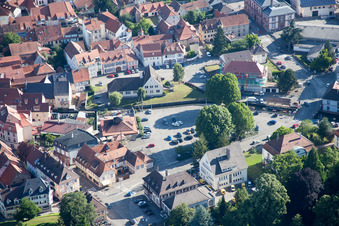 Drone recording of Wissembourg in the state Bas-Rhin, France