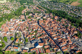 Old Town area and city center in Wissembourg in Grand Est, France