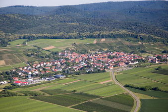 Aerial photograpy of District Schweigen in Schweigen-Rechtenbach in the state Rhineland-Palatinate, Germany