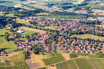 District Altenstadt in Wissembourg in the state Bas-Rhin, France from above