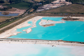 Oblique view of Saltworks in Rosières-aux-Salines in the state Meurthe et Moselle, France