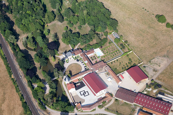 Aerial view of Rehainviller in the state Meurthe et Moselle, France