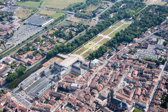 Aerial photograpy of Lunéville in the state Meurthe et Moselle, France
